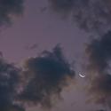 Coloured Clouds Chasing The Moon