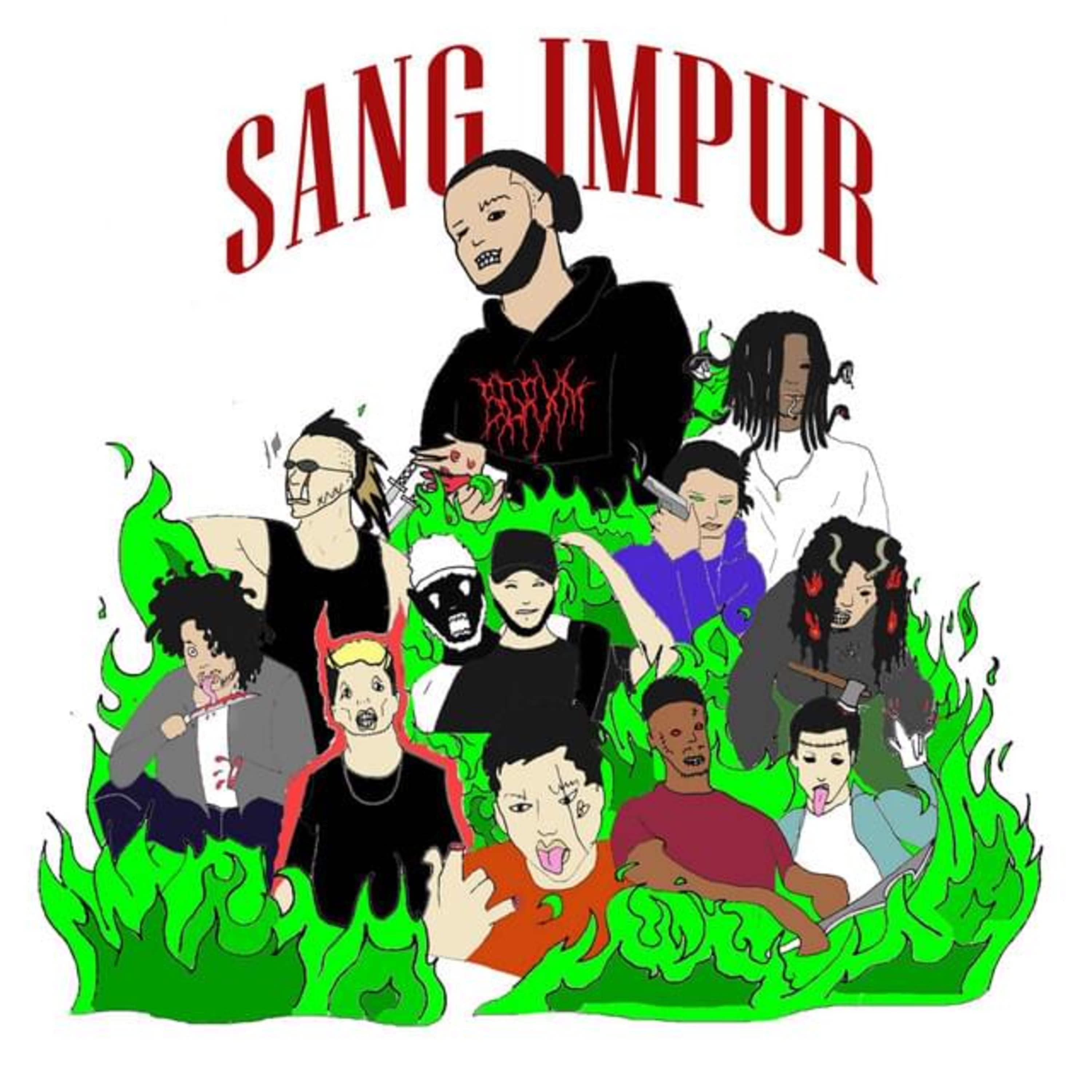 Sang impur (feat. DEATHSKOR, Keni, Jigen, Dolorain, Wes Ker, MDNS, Koeurt Bastard, DALLA$, Cultofsalem & LK de l'Hotel Moscou)