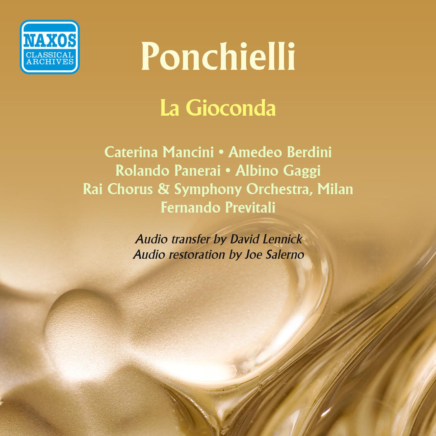 PONCHIELLI, A.: Gioconda (La) [Opera] (Callas) (1959)专辑