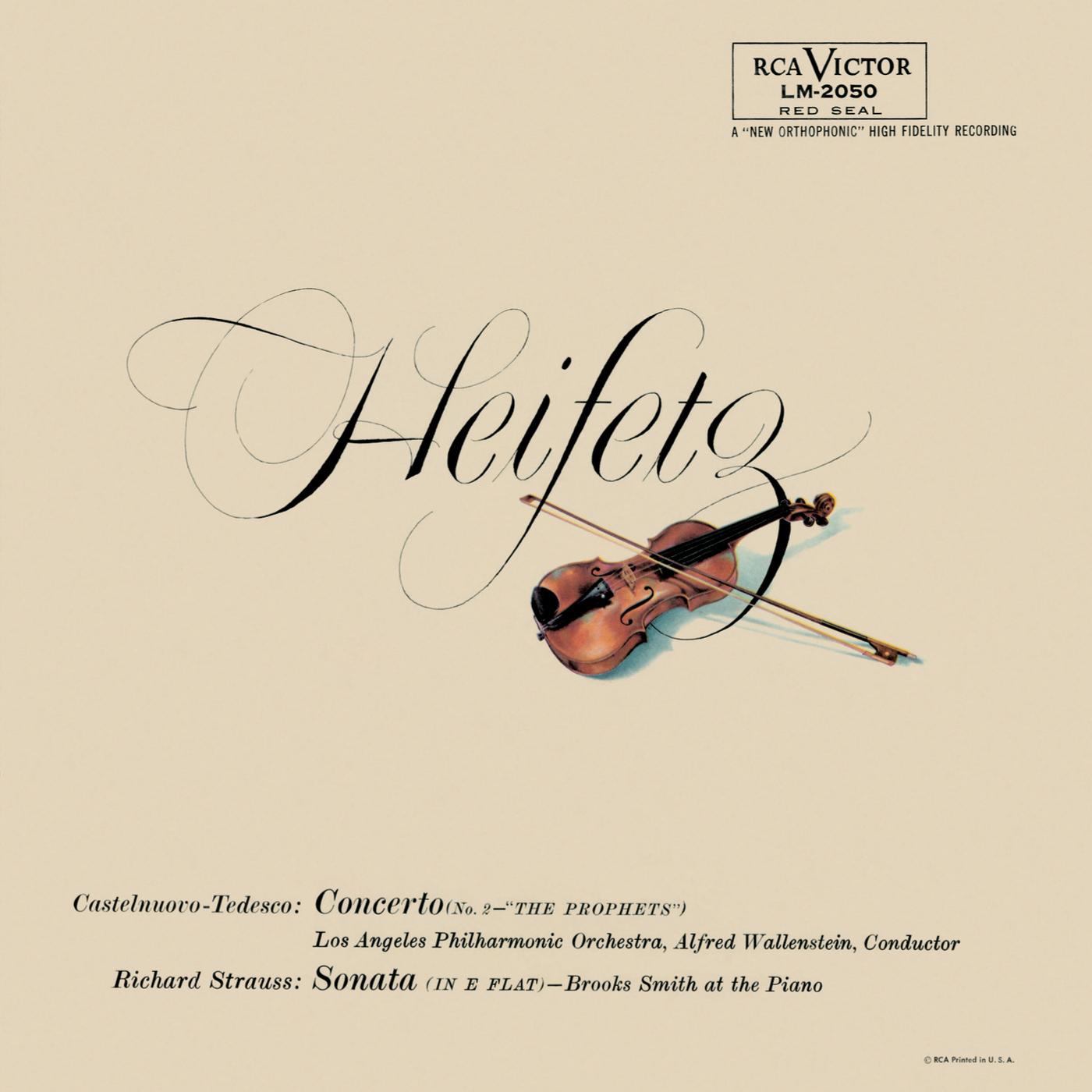 Tedesco: Violin Concerto No. 2, Op. 66 "I profeti", Strauss: Sonata, Op. 18, in E-Flat