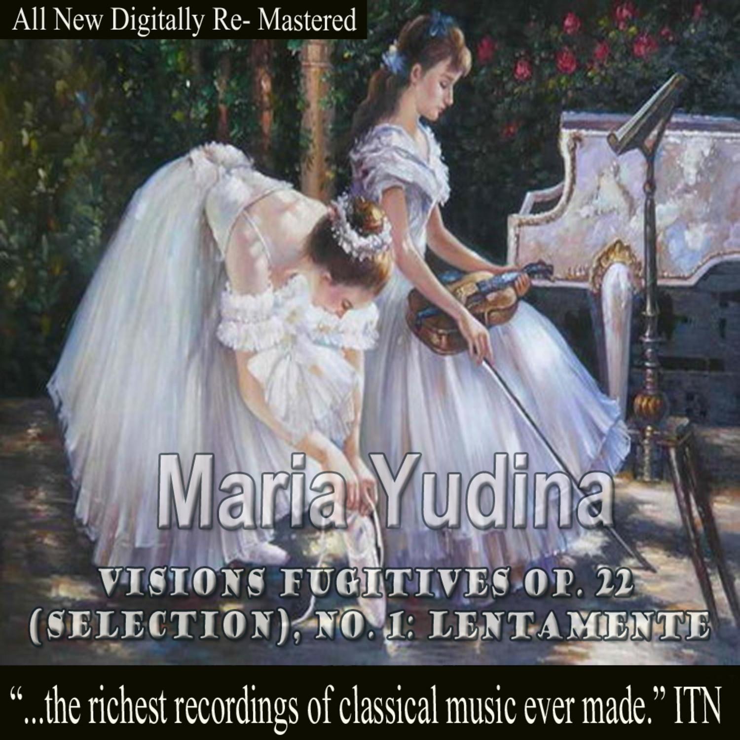 Maria Yudina - Visions Fugitives Op. 22 (Selection) No.1 Lentamente