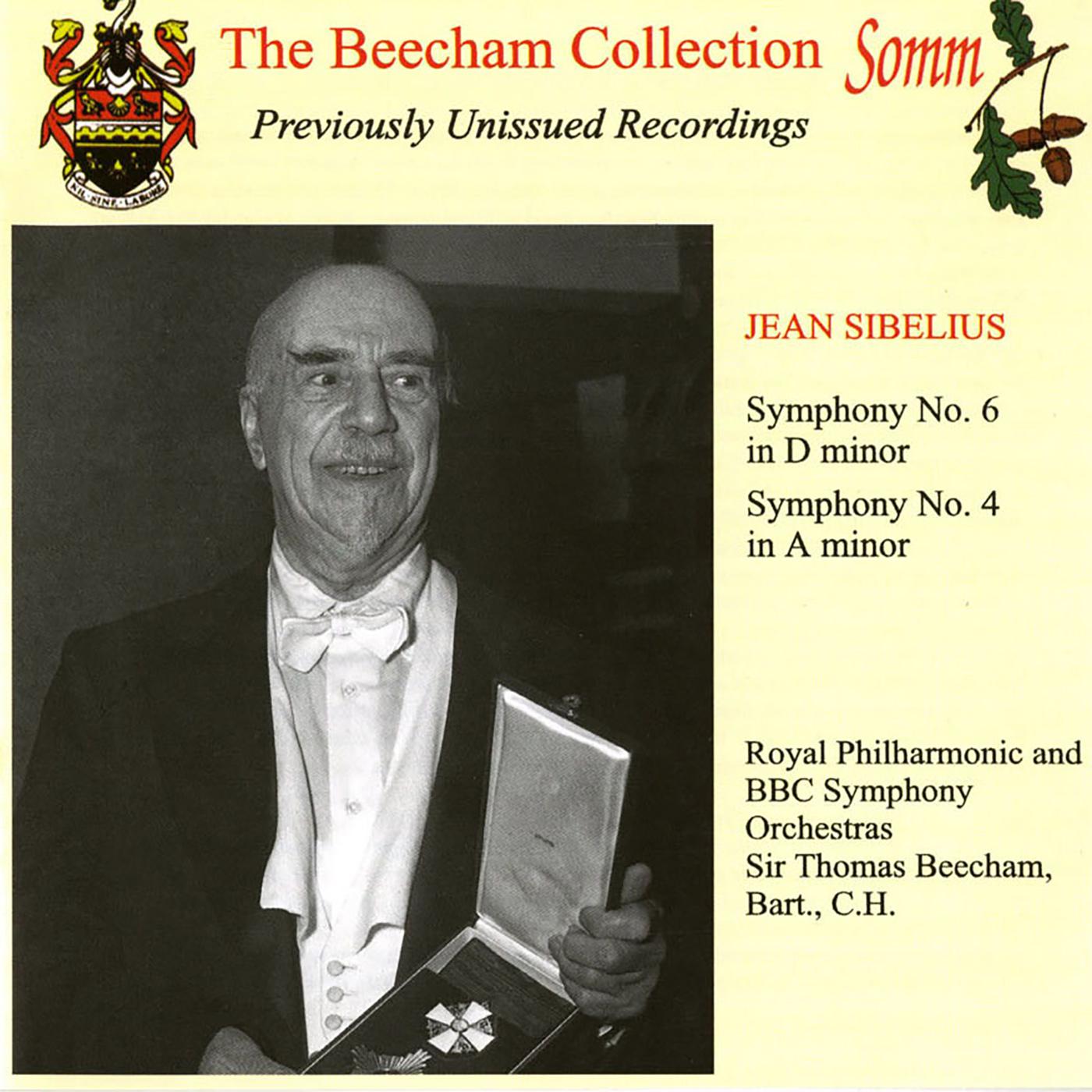 SIBELIUS, J.: Symphonies Nos. 4 and 6 (Royal Philharmonic, BBC Symphony, Beecham) (1951, 1954)专辑