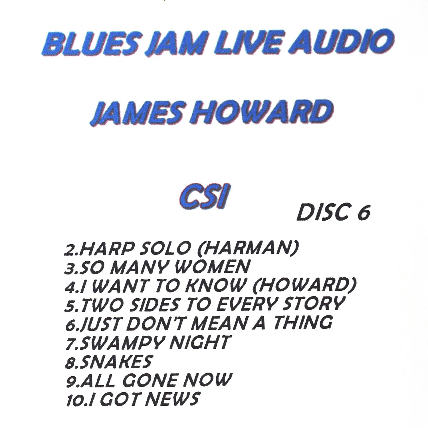 Blues Jam Live Audio: James Howard