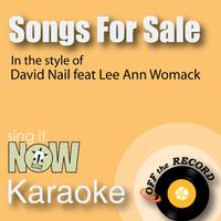 David Nail feat  Lee Ann Womack - Songs For Sale ( Karaoke )