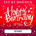 İyi Ki Doğdun Zeynep