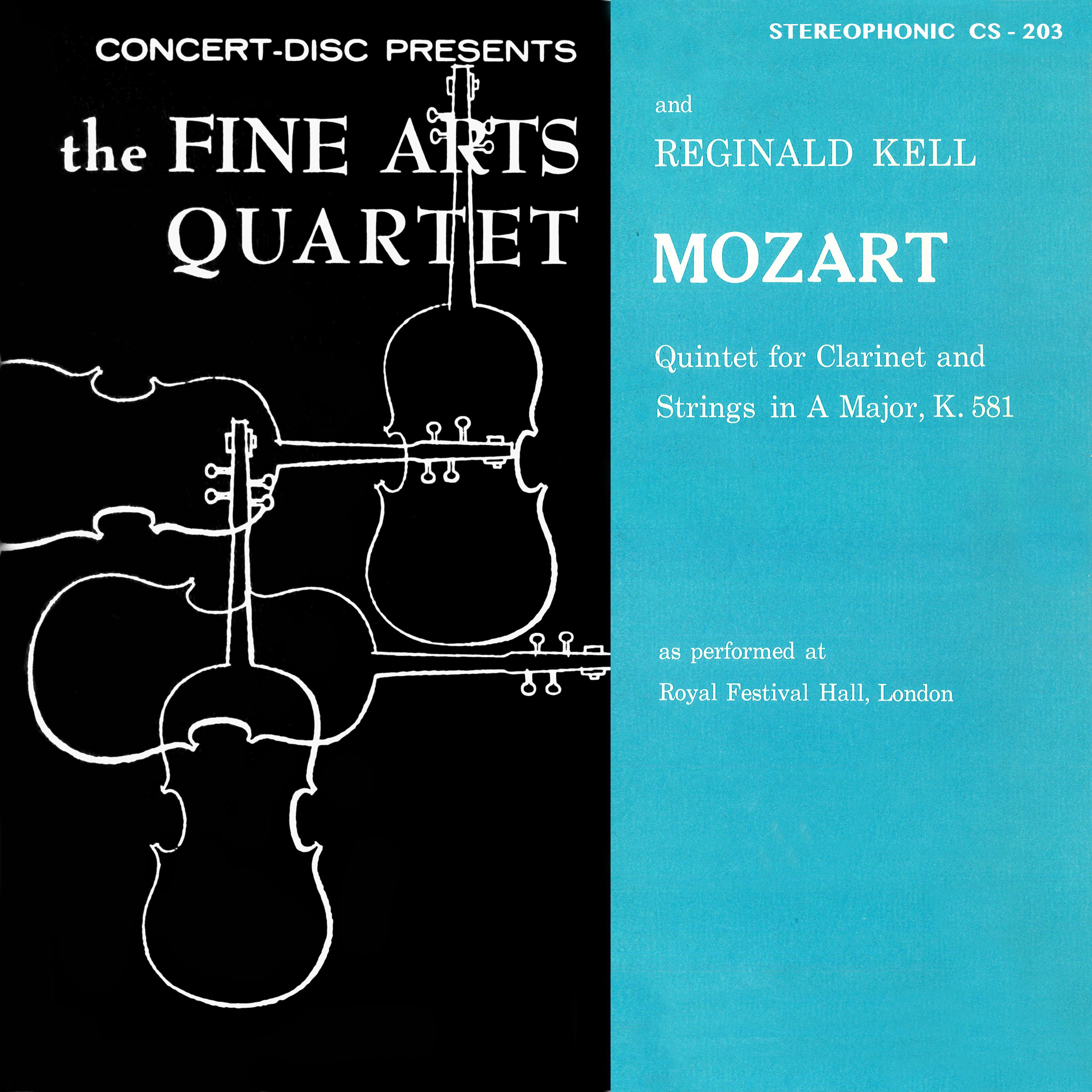 Mozart: Quintet for Clarinet and Strings, K. 581 (Digitally Remastered from the Original Concert-Disc Master Tapes)
