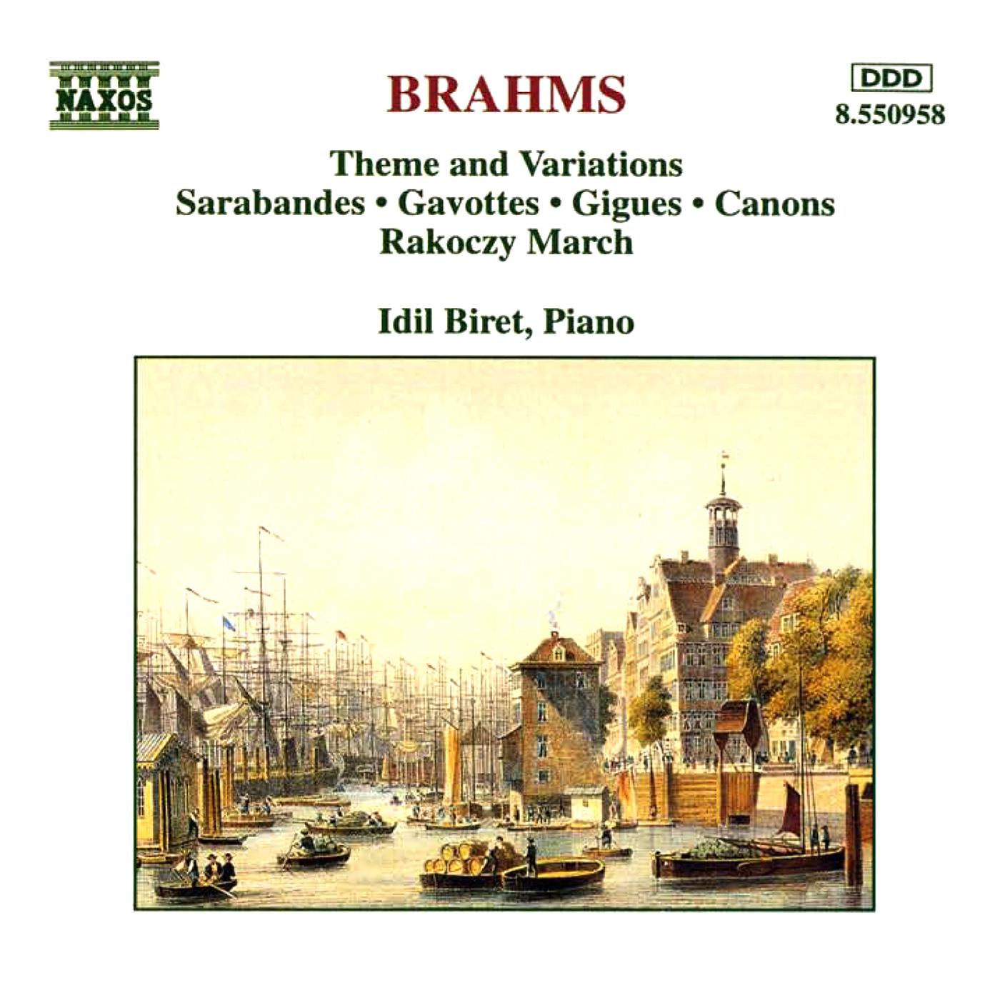 BRAHMS, J.: Theme and Variations / Sarabandes / Gavottes (Biret)专辑