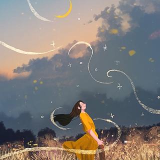 夏风的温柔，天空被抹上了五颜六色