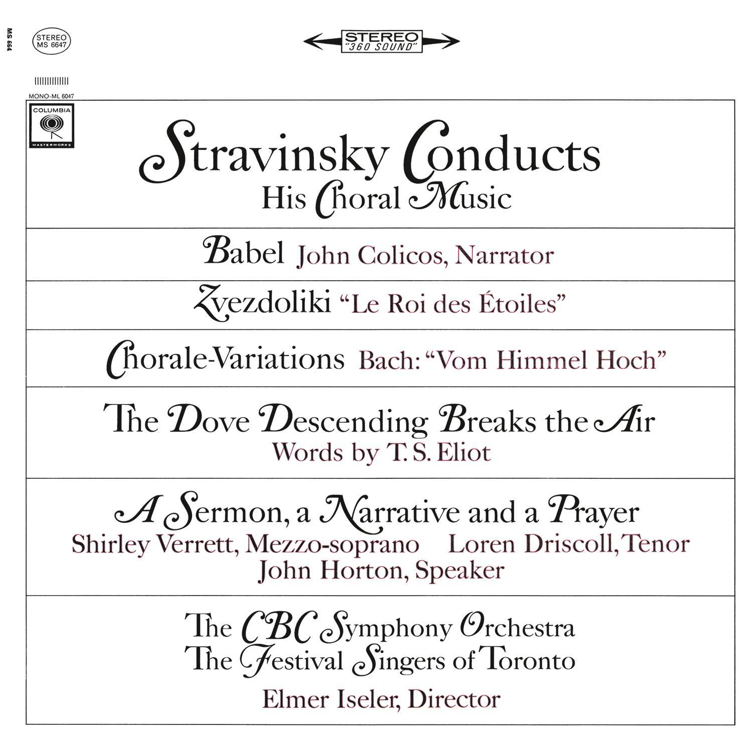 Stravinsky Conducts His Choral Music专辑