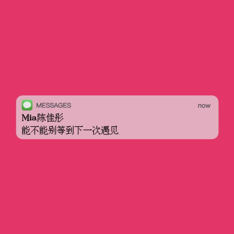 能不能别等到下一次遇见