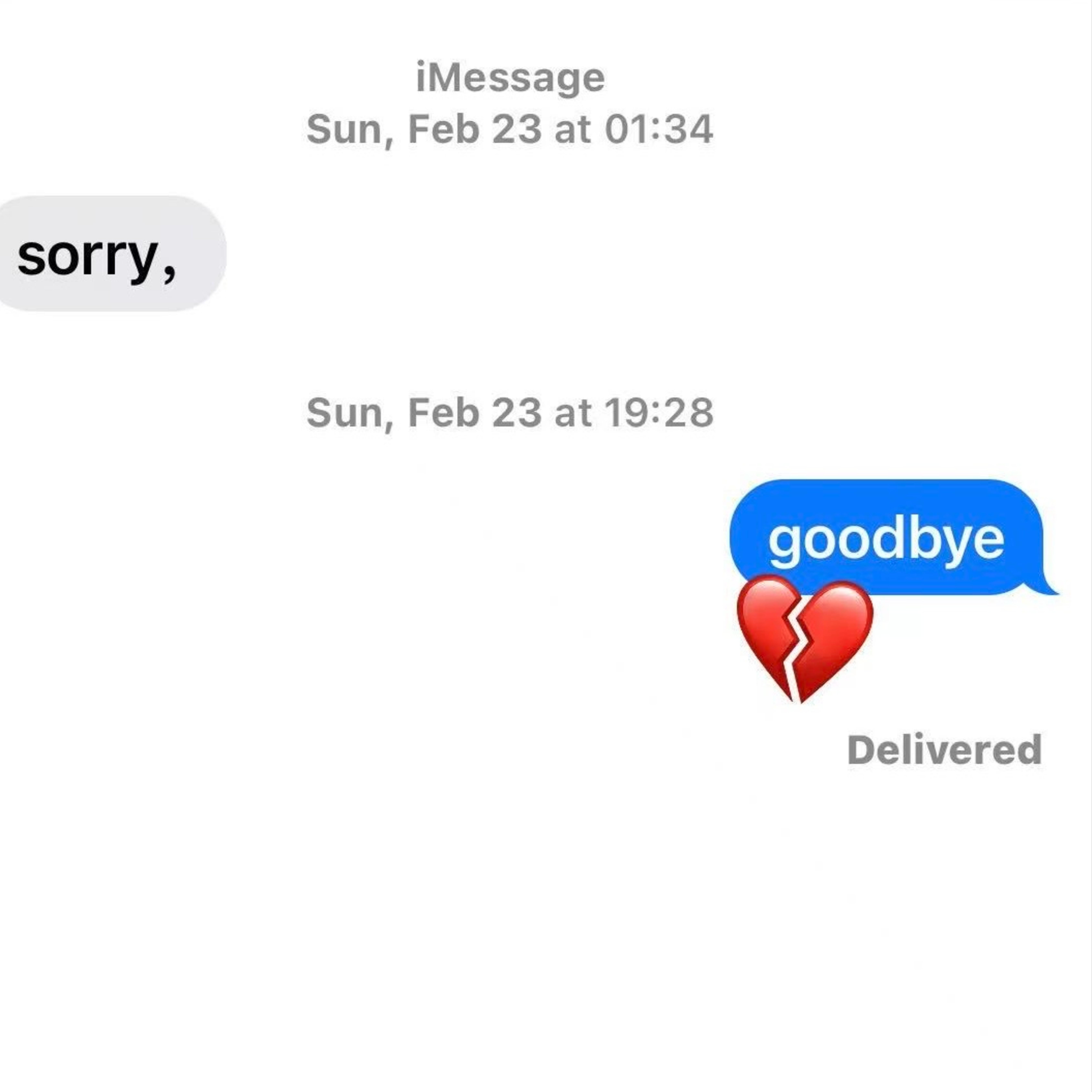 sorry, goodbye