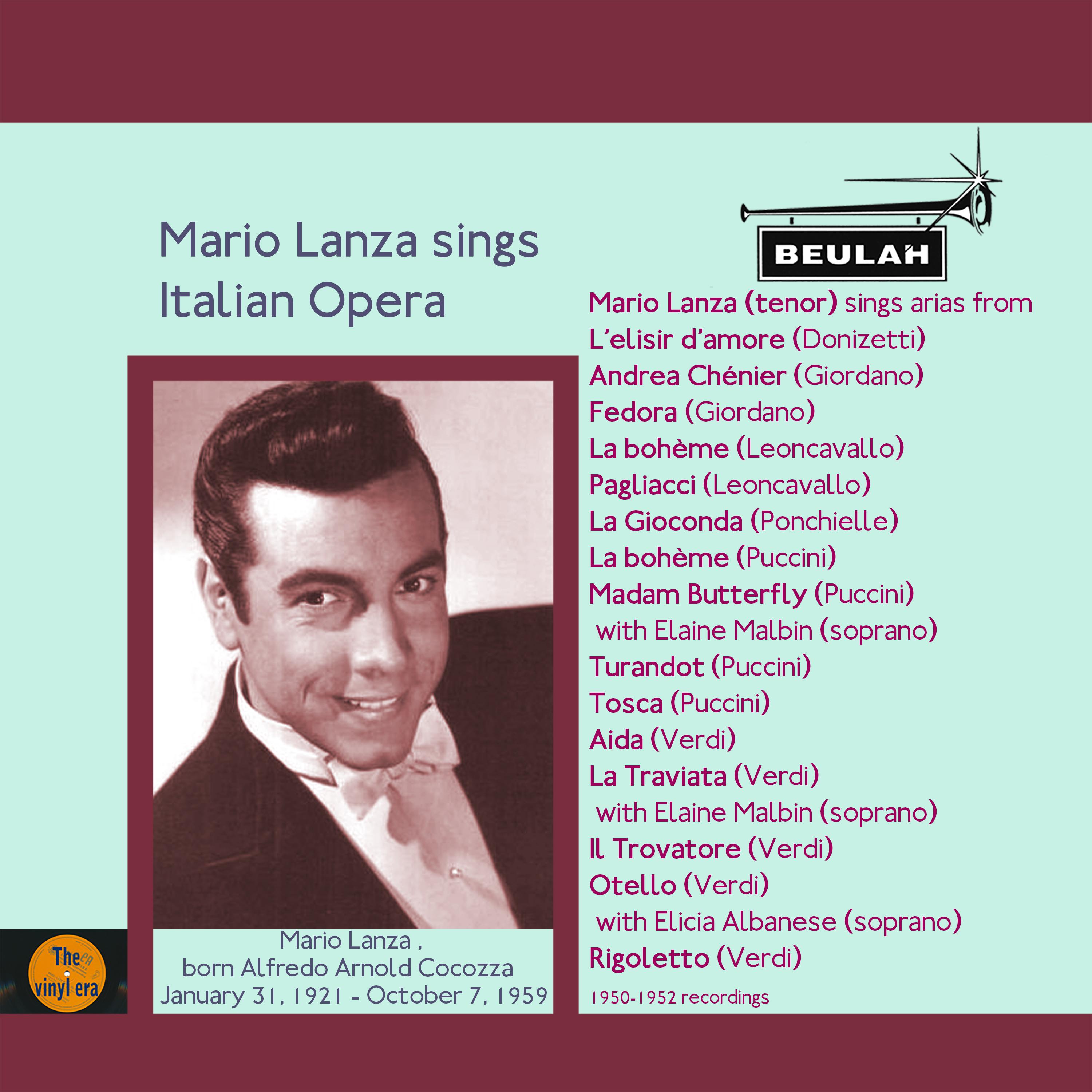 Mario Lanza - Tosca, Act III: E Lucevan La Stelle