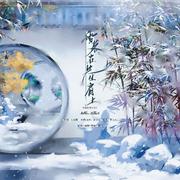 雪落在先生肩上