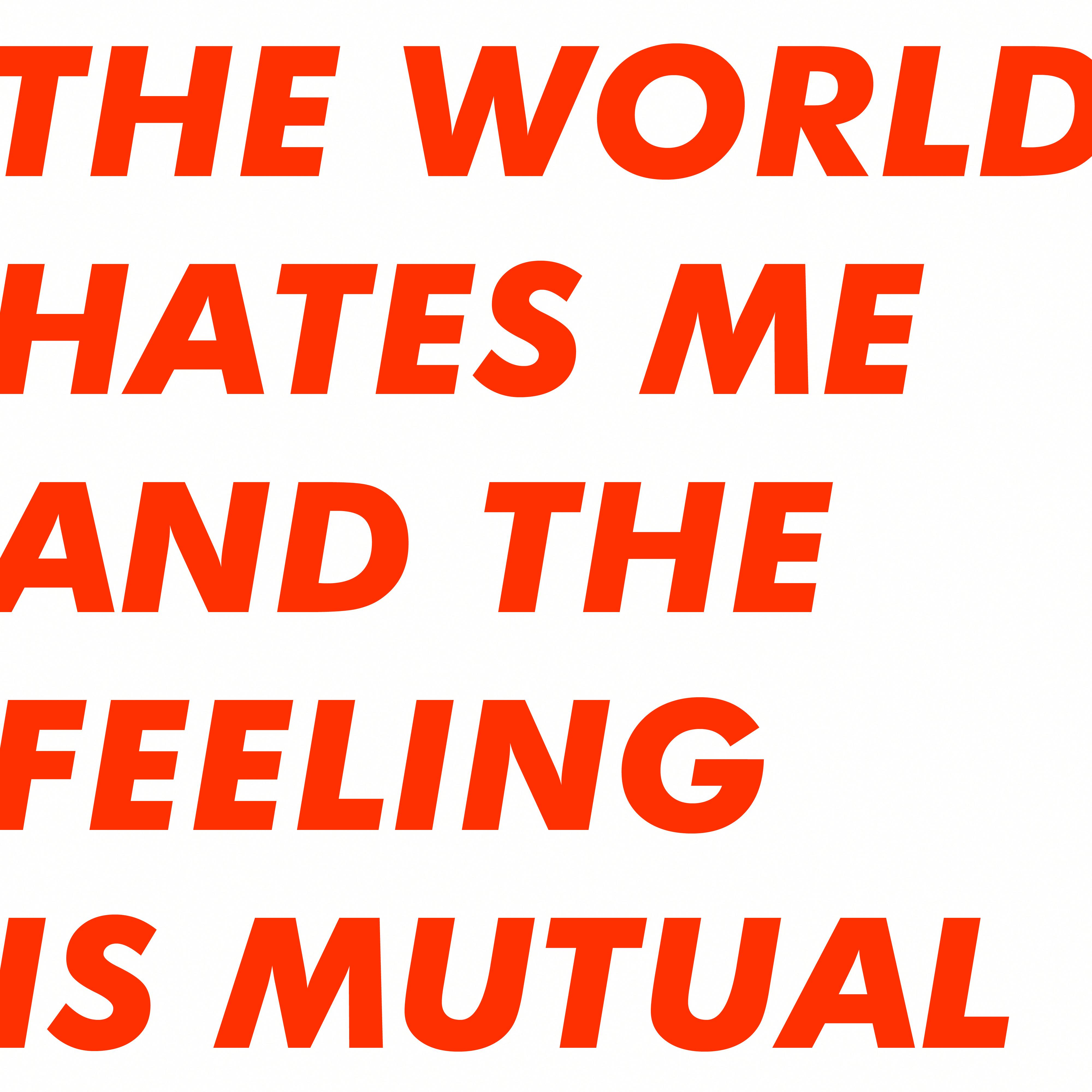 The World Hates Me And The Feeling Is Mutual