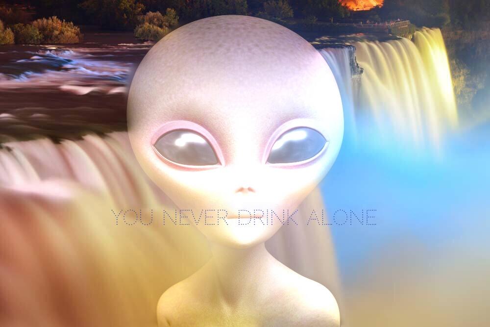 You never drink alone
