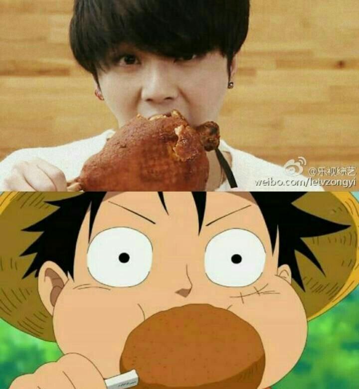 路飞特别特别特别爱吃肉,和华晨宇同学的共同属性哈哈哈