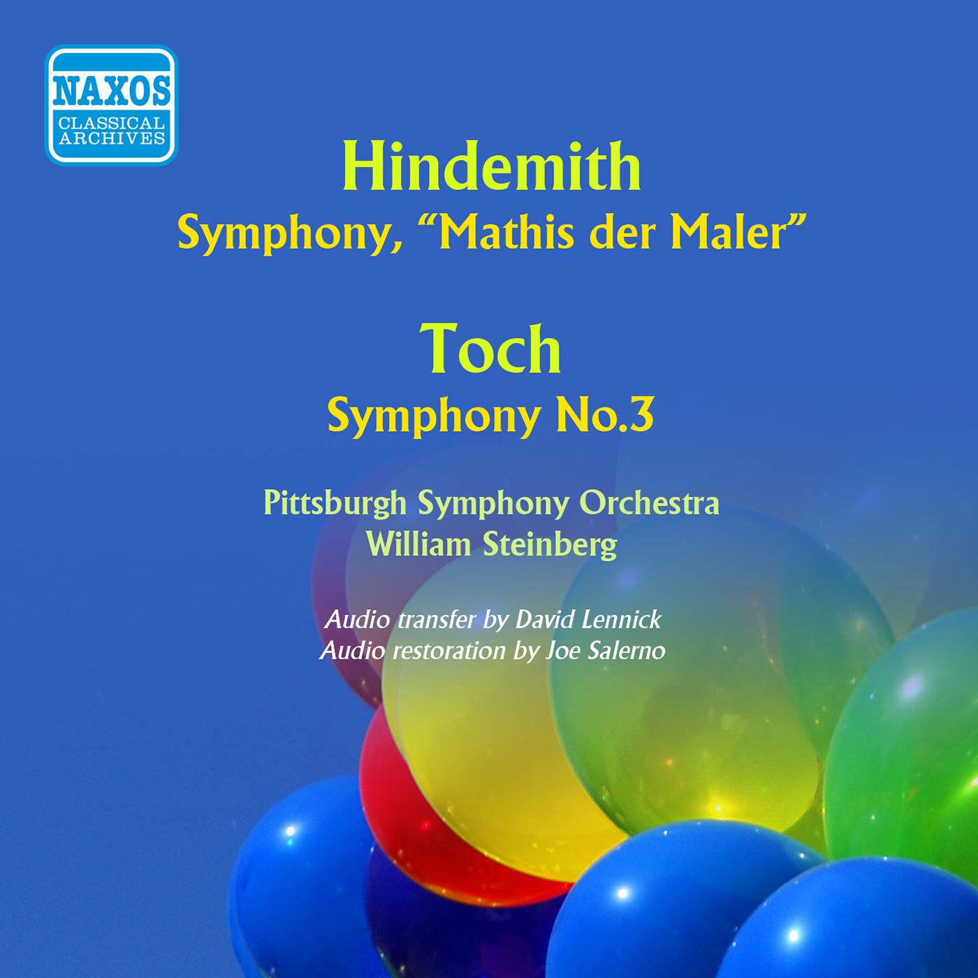 HINDEMITH, P.: Symphony, "Mathis der Maler" / TOCH, E.: Symphony No. 3 (Pittsburgh Symphony, Steinberg) (1957)