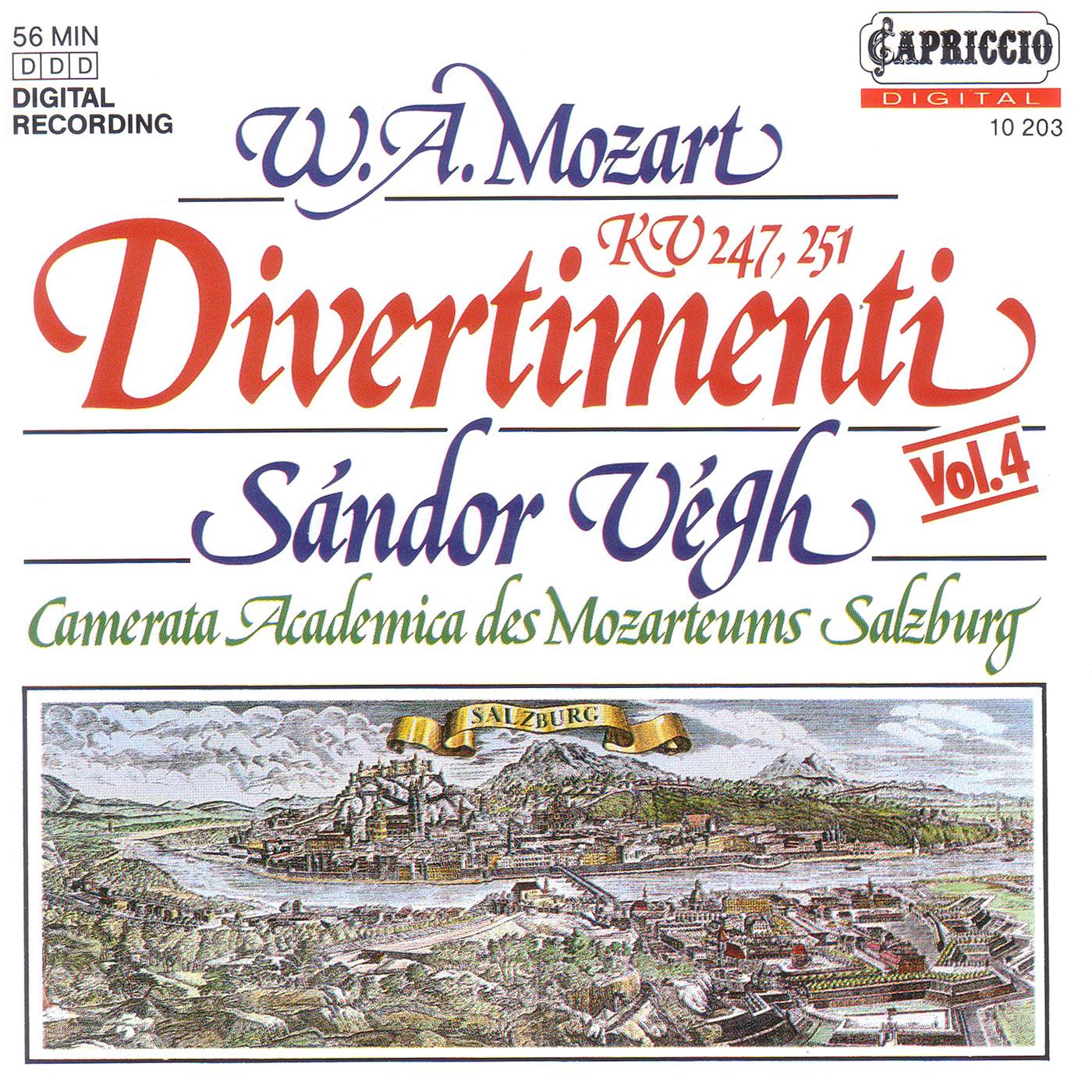 MOZART, W.A.: Divertimenti Nos. 10 and 11 (Camerata Salzburg, Vegh)