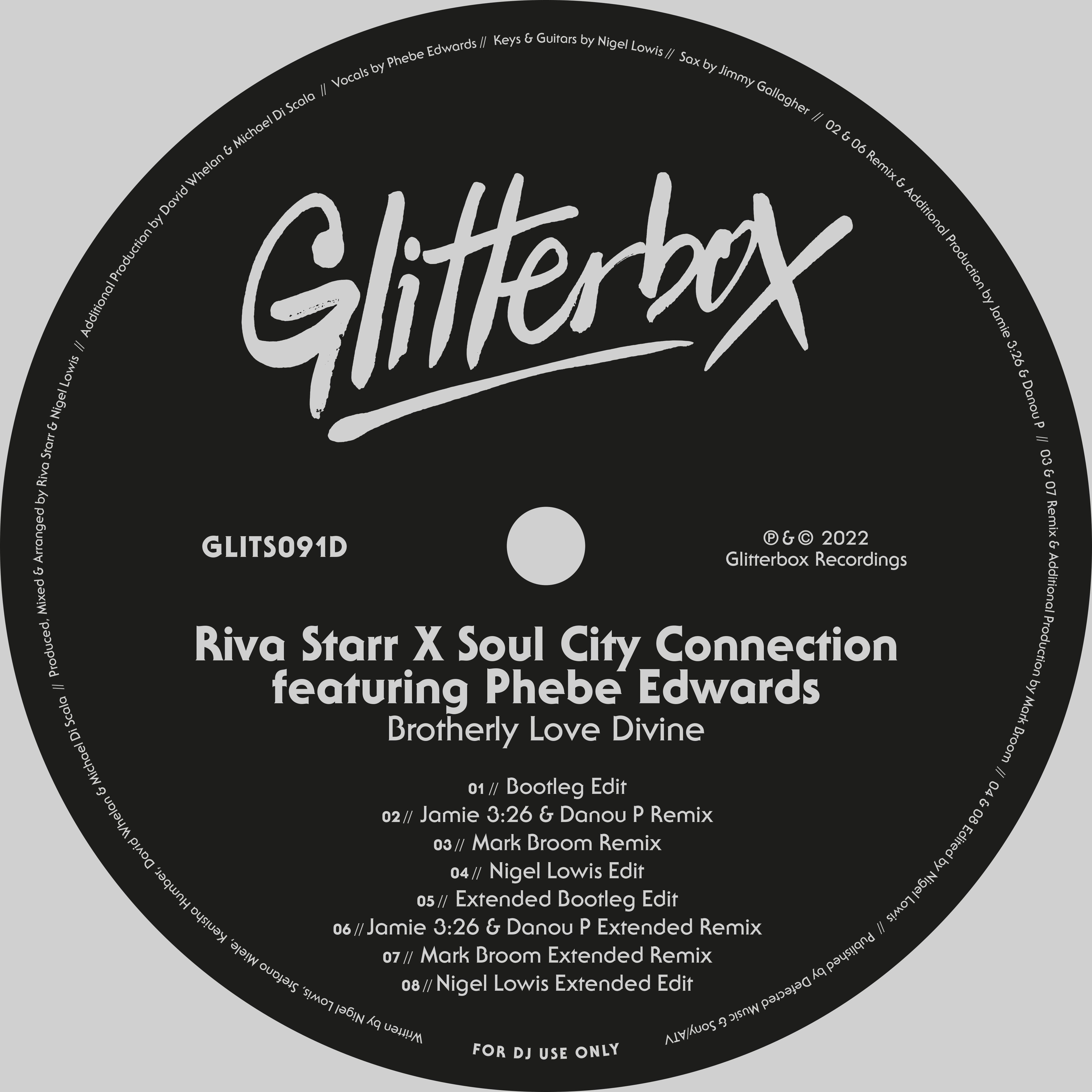 Riva Starr - Brotherly Love Divine (feat. Phebe Edwards) [Jamie 3:26 & Danou P Remix]