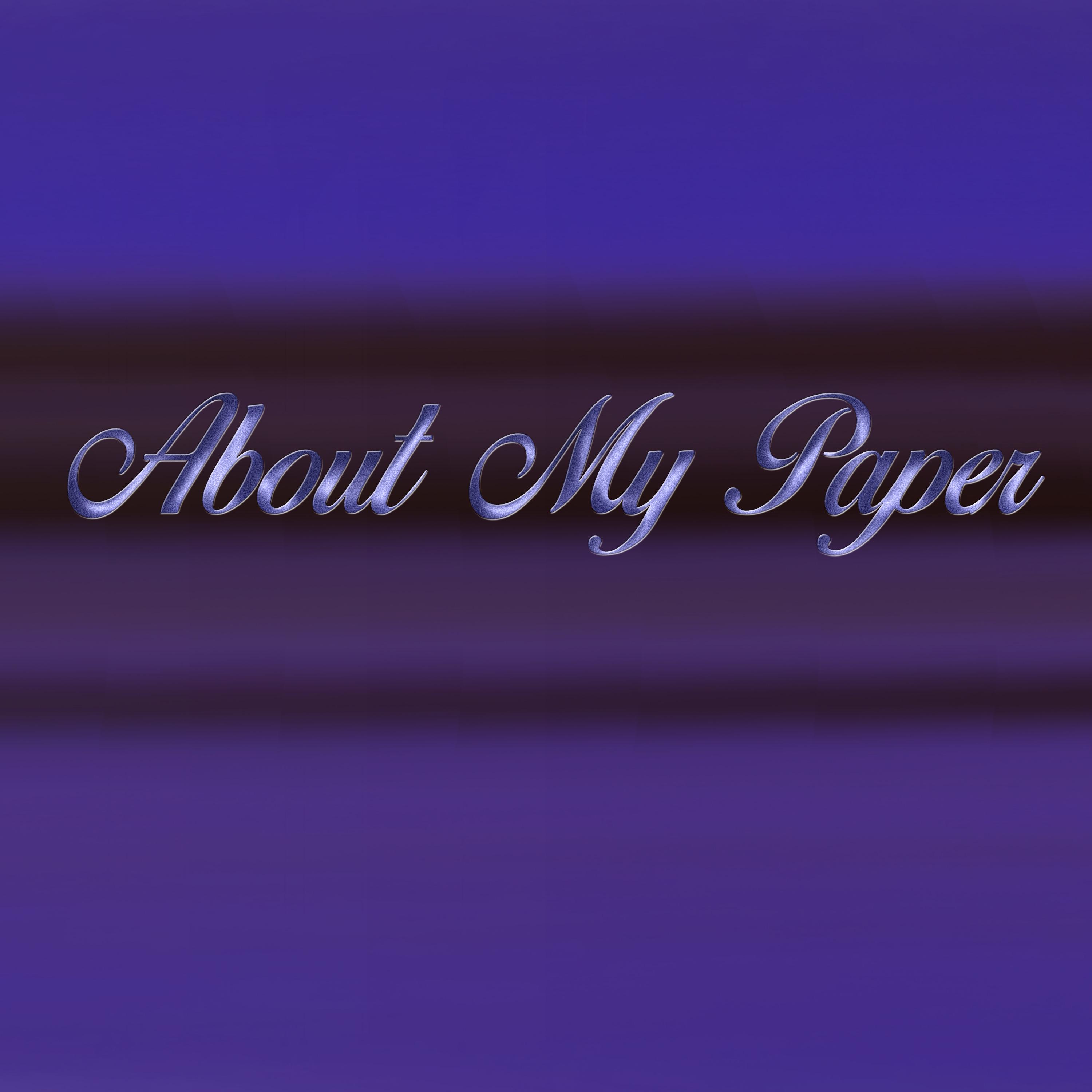 About My Paper
