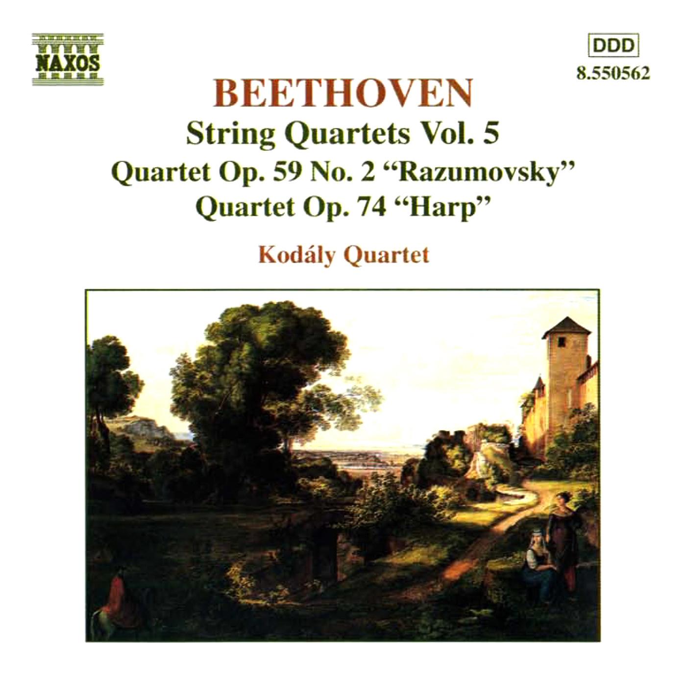 BEETHOVEN, L. van: String Quartets, Vol. 5 (Kodály Quartet) - Nos. 8, "Rasumovsky", 10, "Harp"
