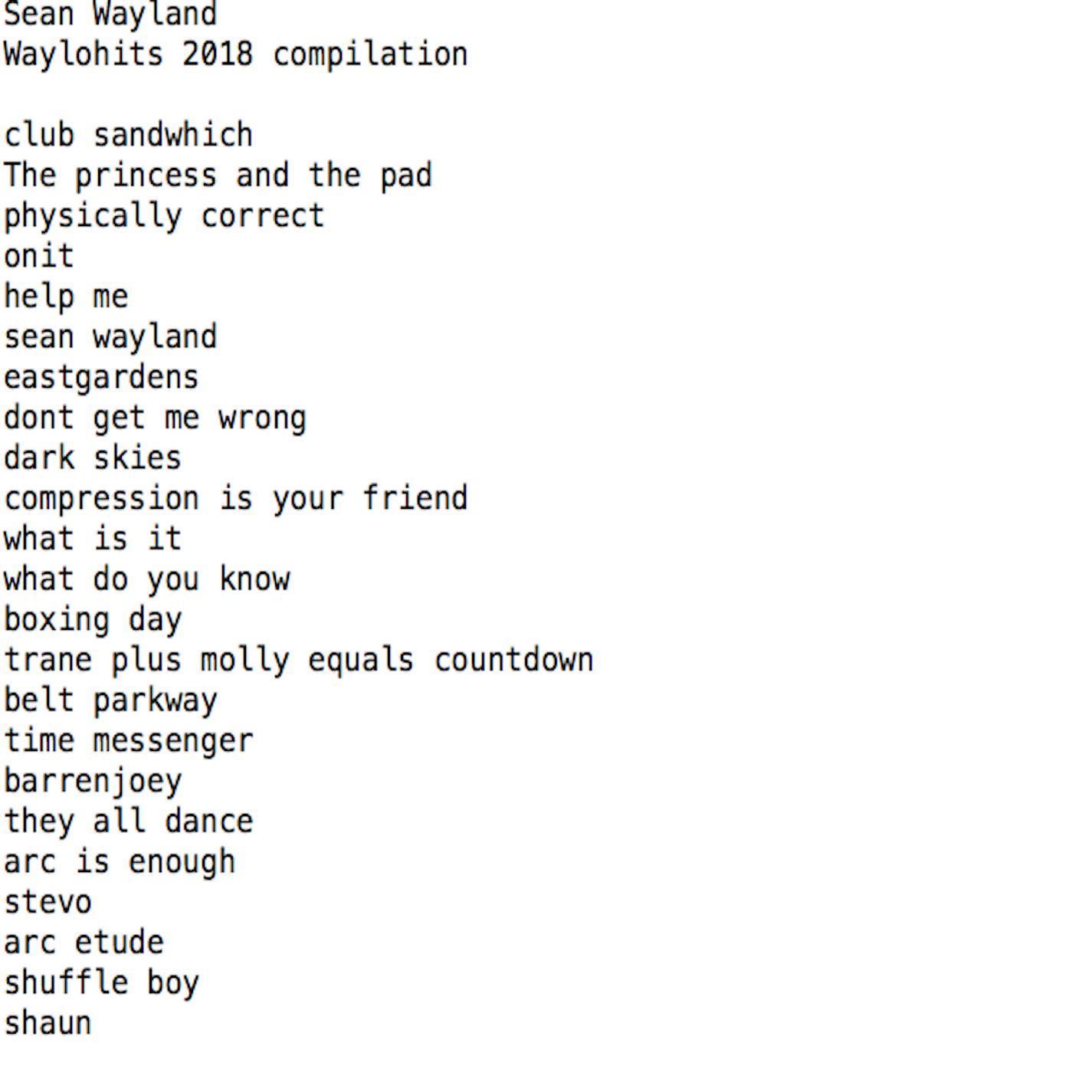 Waylohits 2018