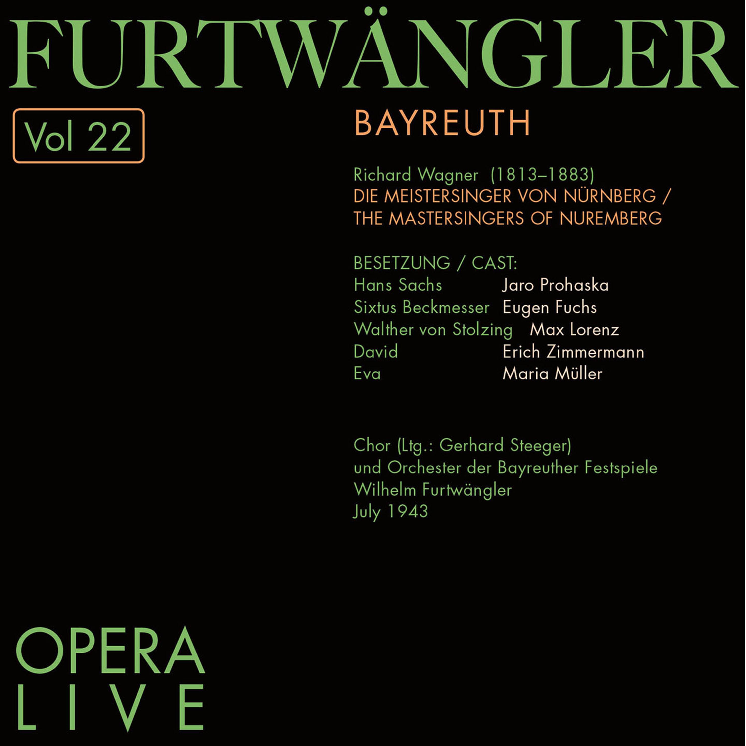 Furtwängler - Opera Live, Vol.22专辑