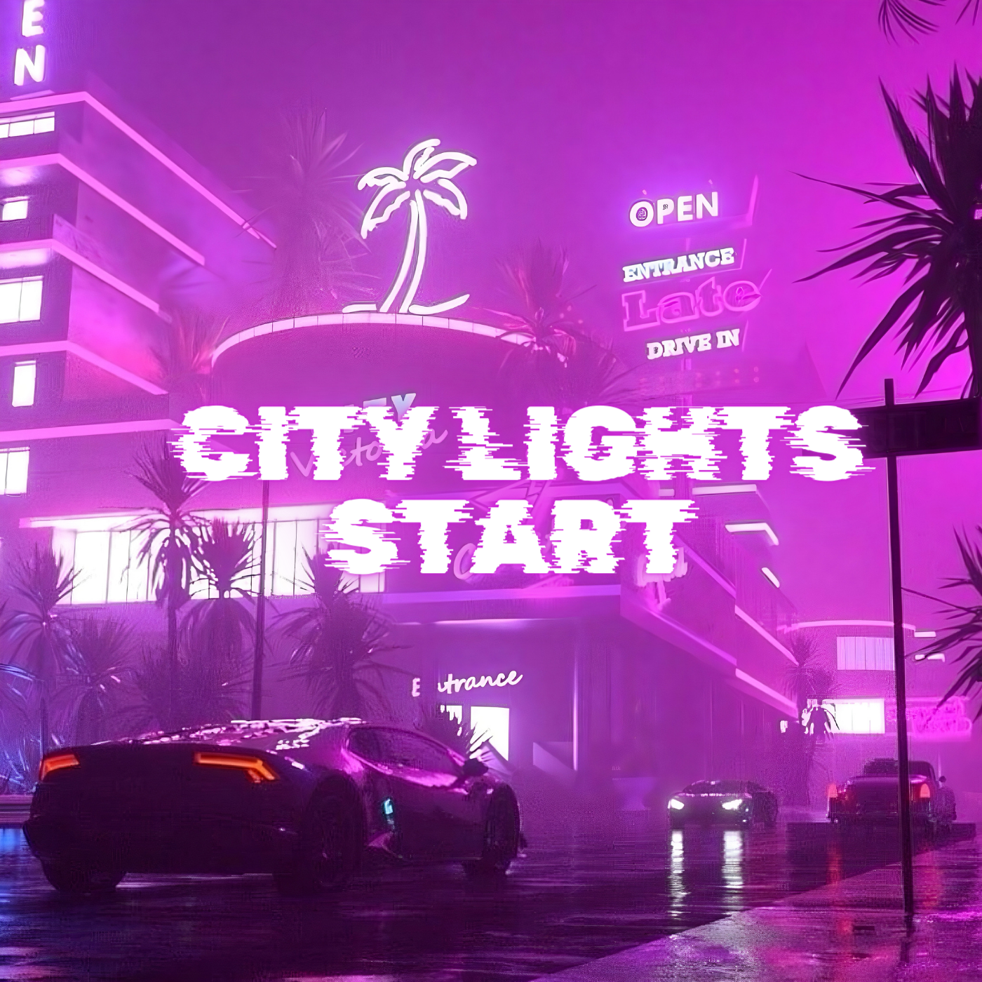 《城市灯光初现》