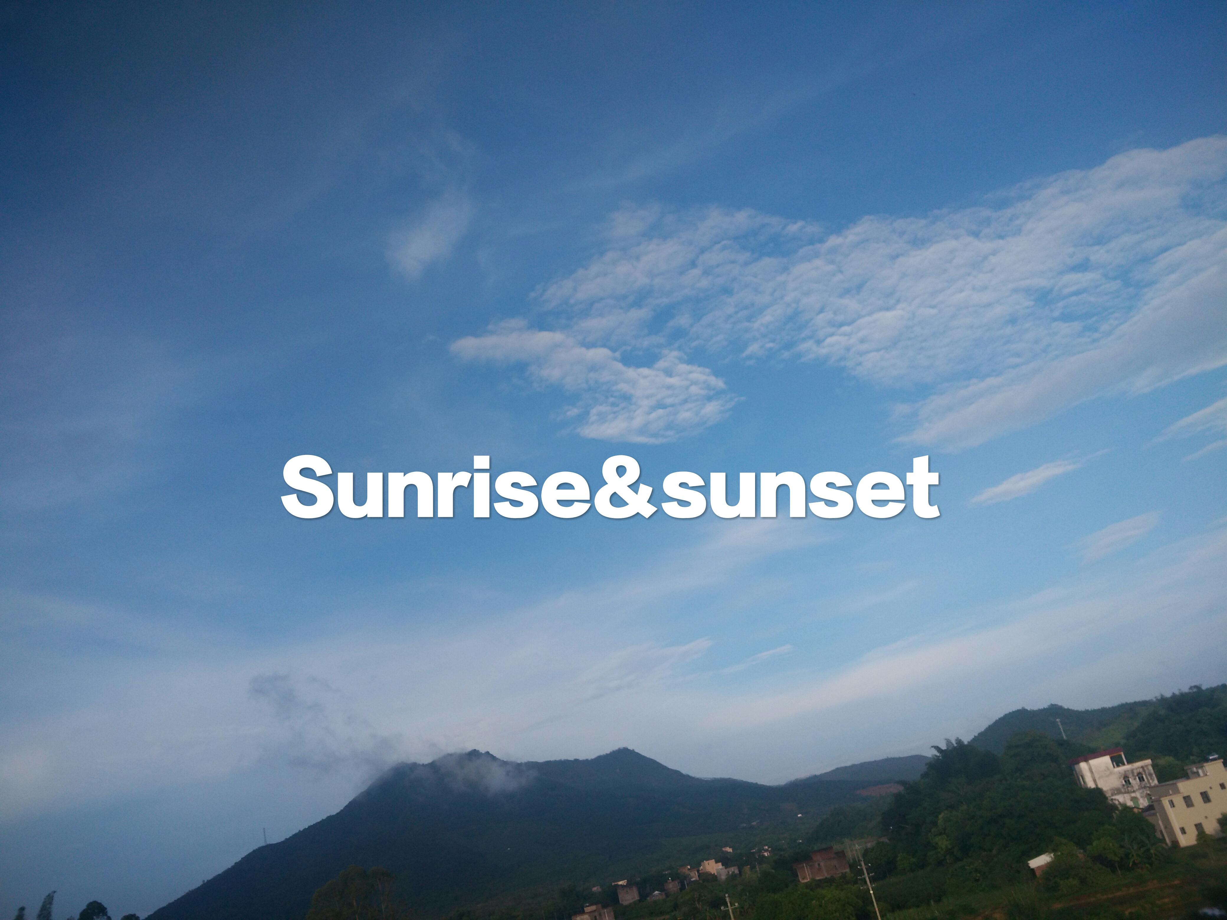 Sunrise＆sunset专辑