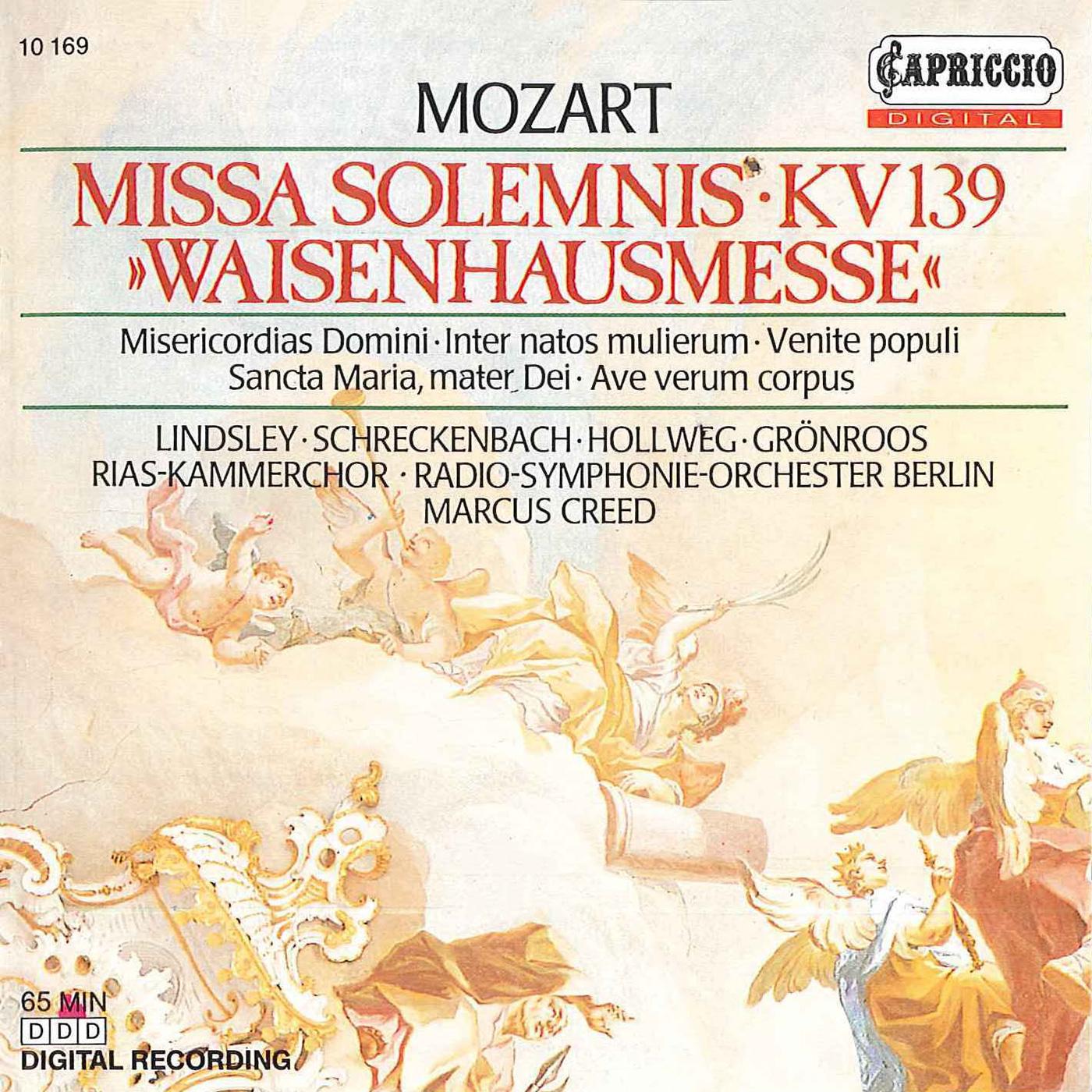 MOZART, W.A.: Missa solemnis, K. 139, "Waisenhausmesse" / Choral Works (RIAS Chamber Chorus, Berlin Radio Symphony, Creed)