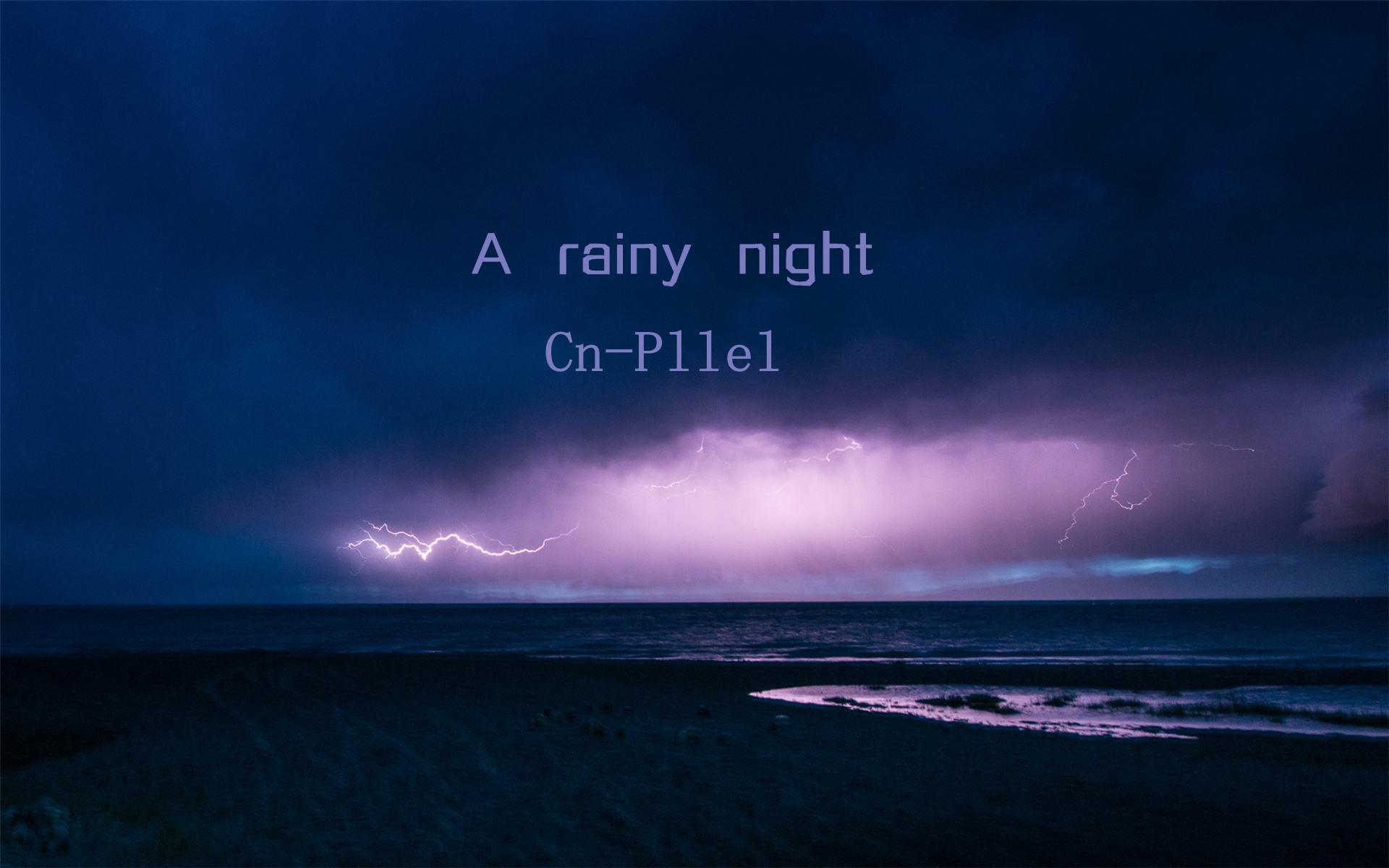 A rainy night专辑