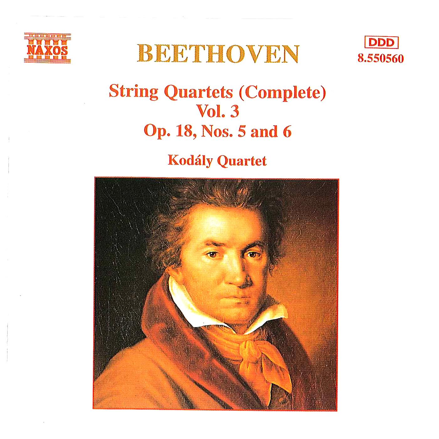 BEETHOVEN, L. van: String Quartets, Vol. 3 (Kodály Quartet) - Nos. 5, 6