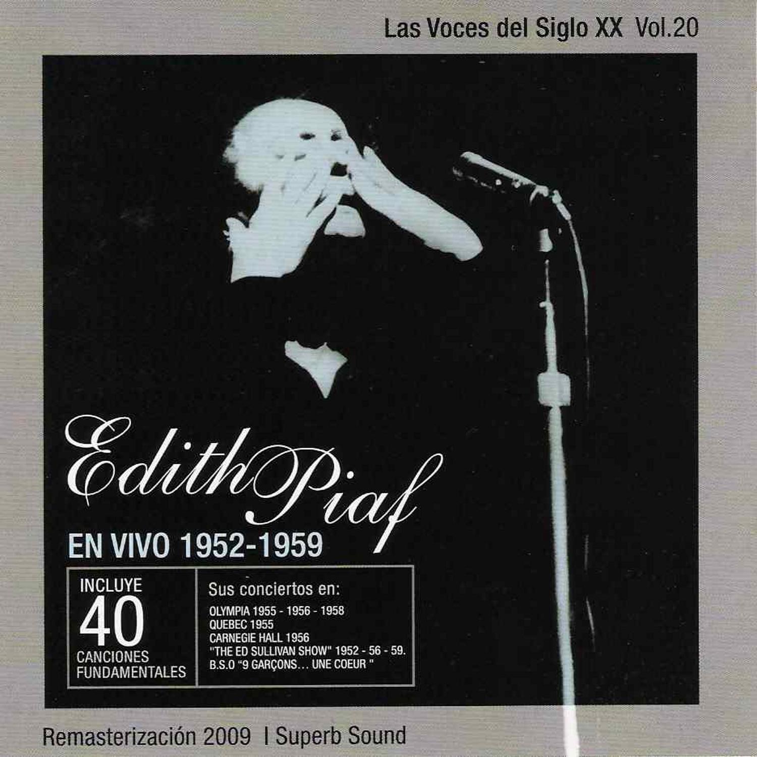 Las Voces del Siglo XX Vol.20 - "En Vivo 1952-1959"专辑