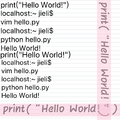 print('hello world')