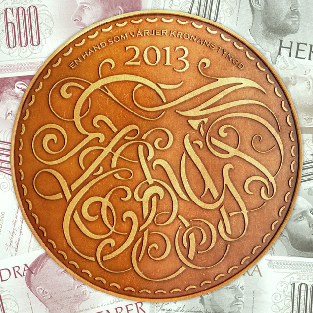 En hand som värjer kronans tyngd