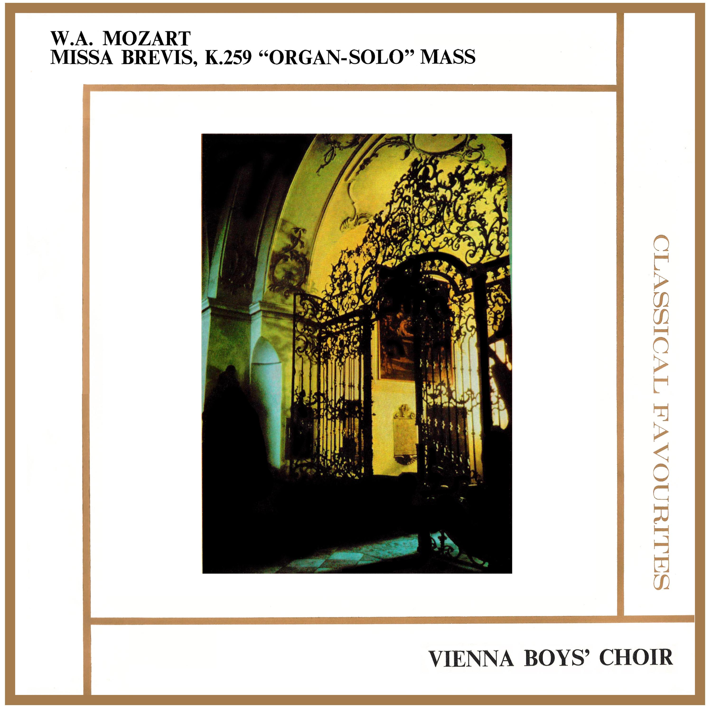 W A Mozart Missa Brevis, K 259 'Organ-Solo' Mass
