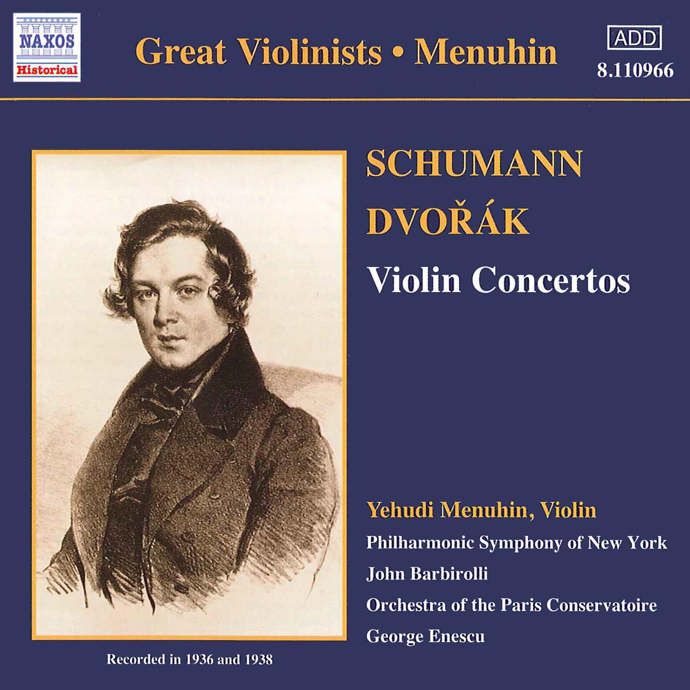 DVORAK / SCHUMANN: Violin Concertos (Menuhin) (1936, 1938)专辑