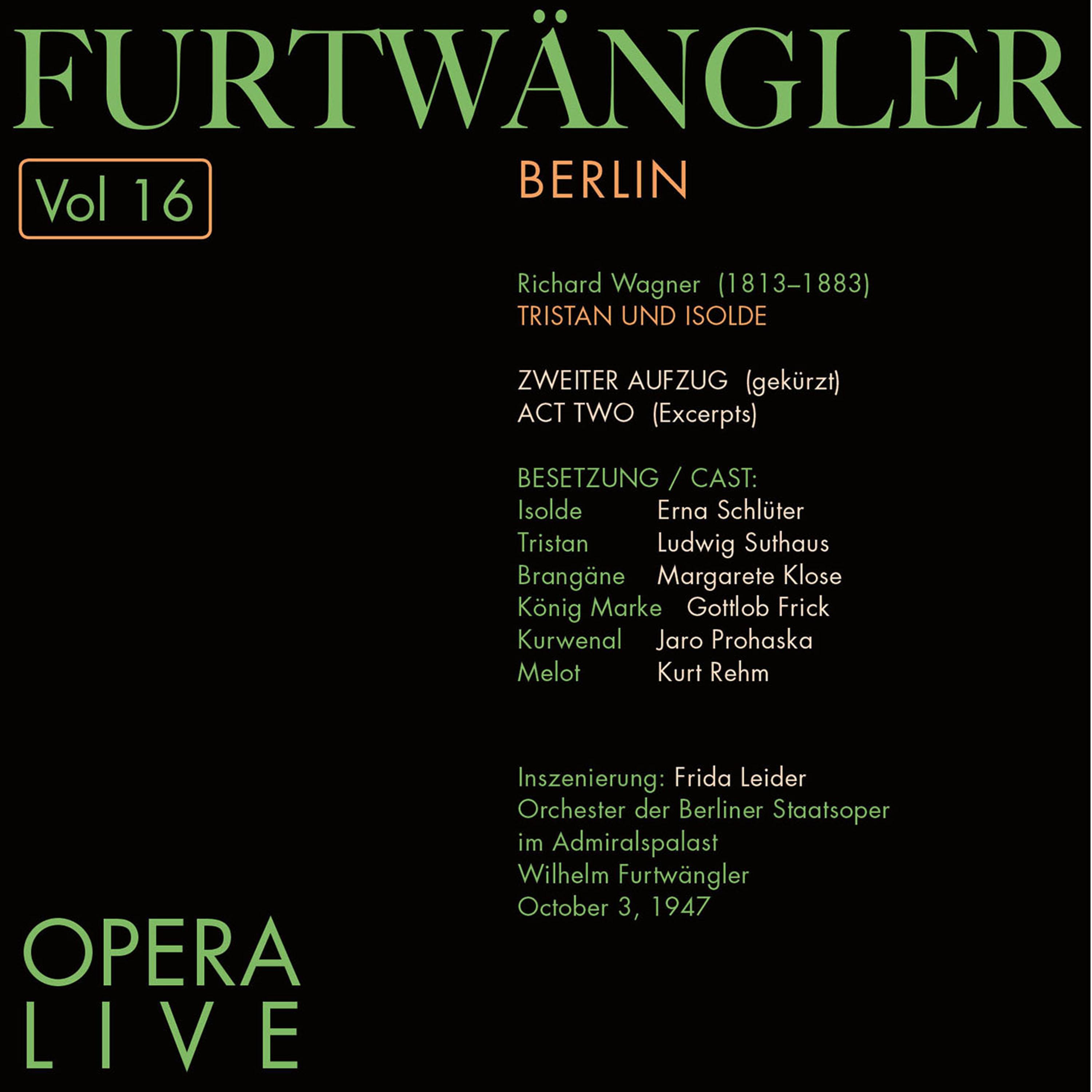 Furtwängler - Opera Live, Vol.16专辑