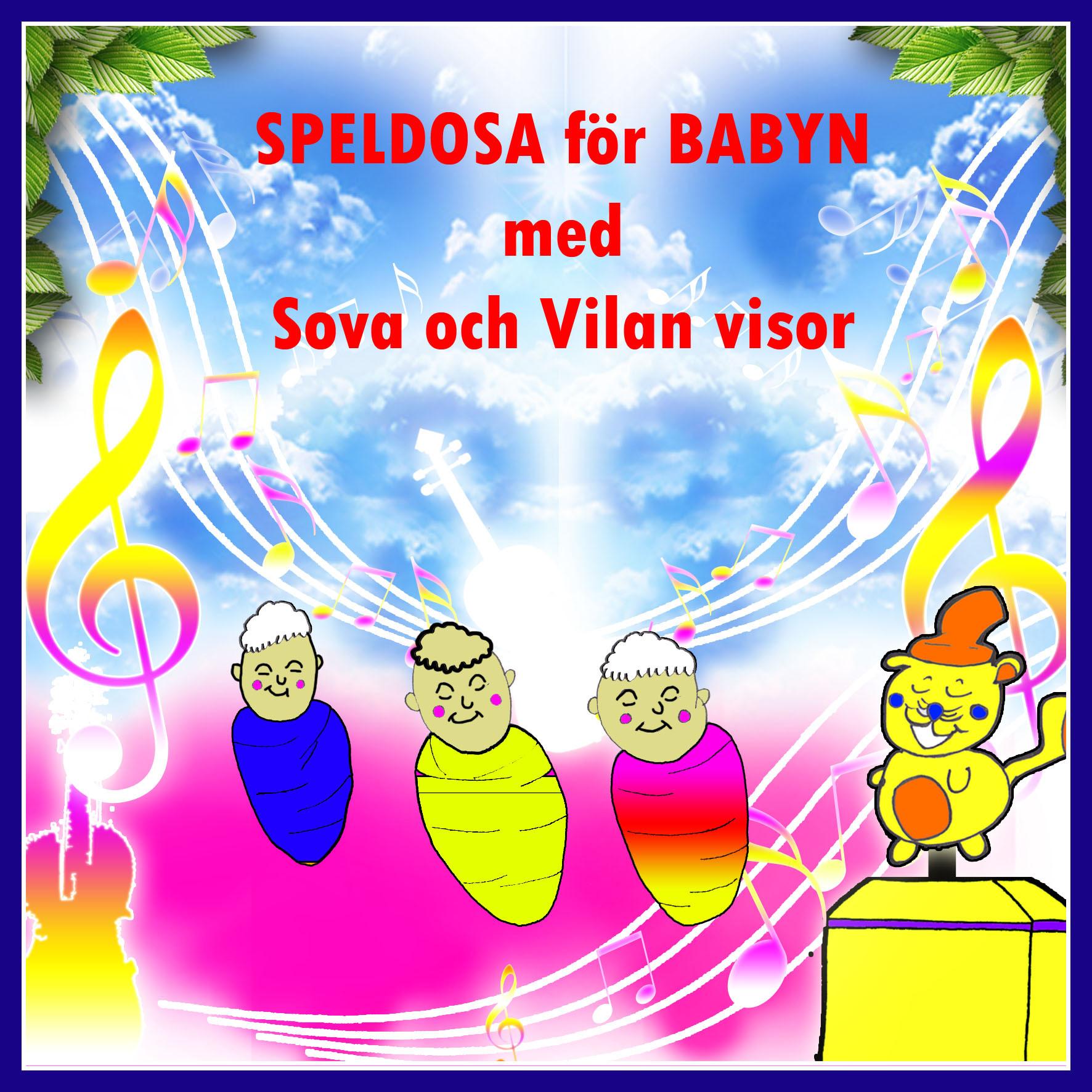 Speldosa för Babyn, med Sova och Vilan Visor