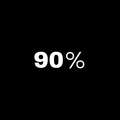 90％