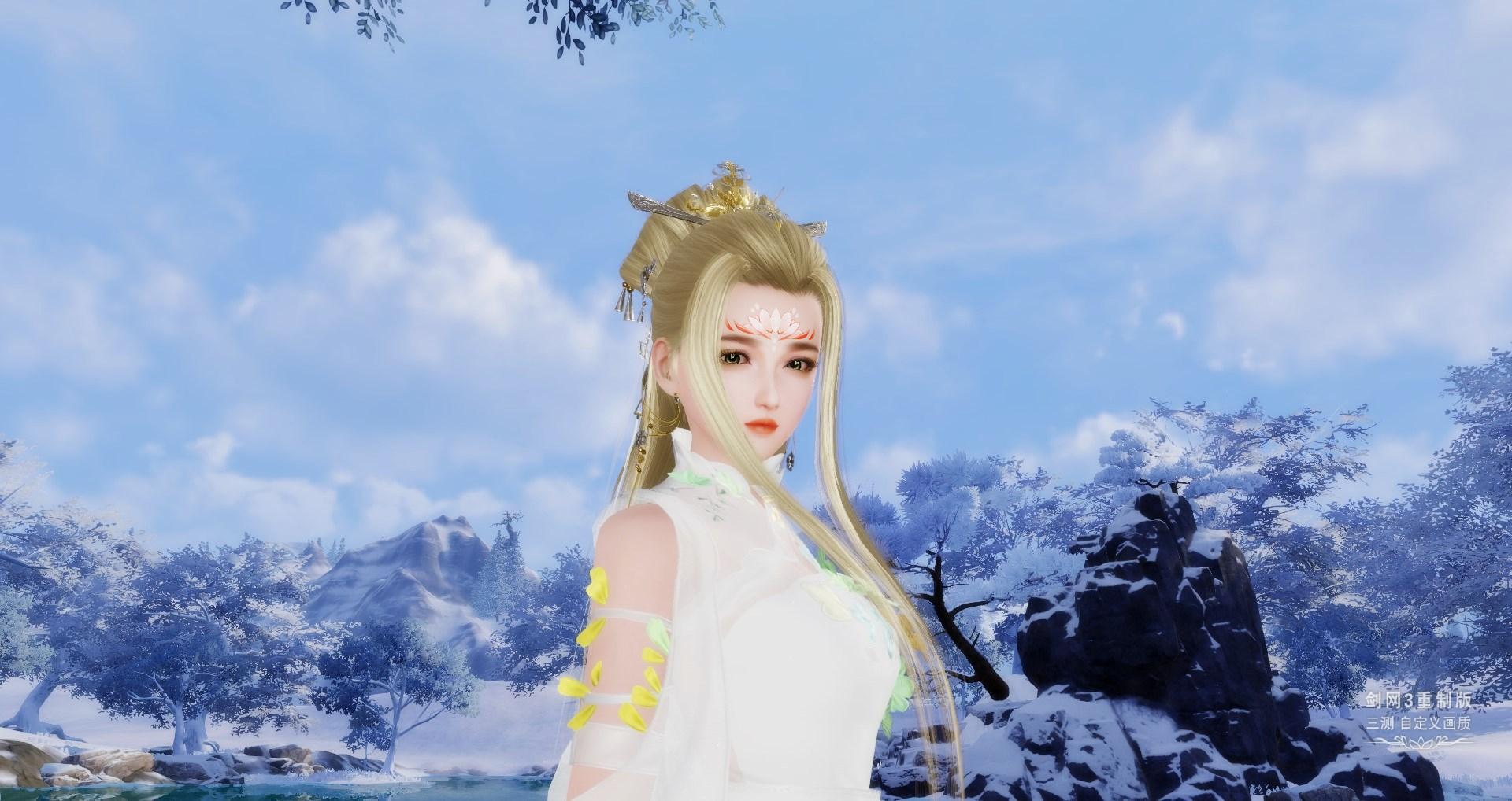 山涧雪