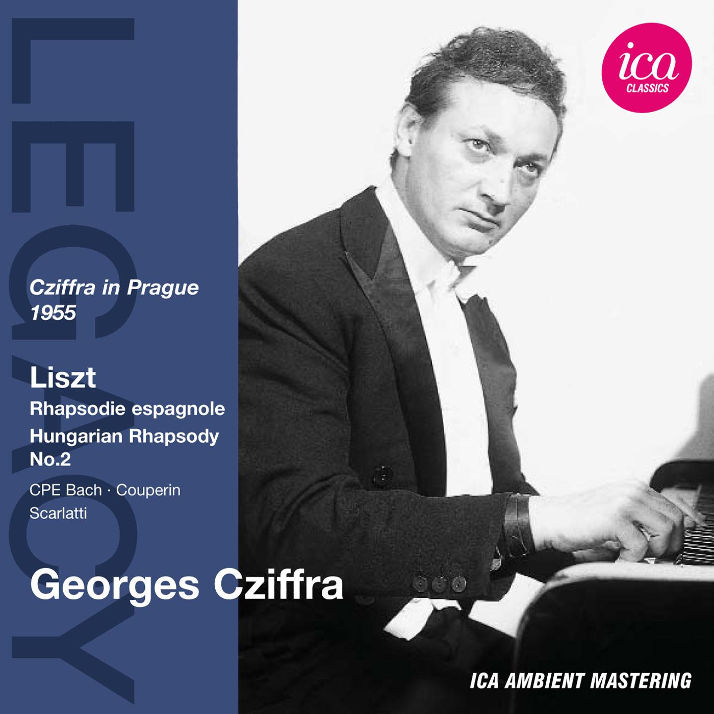 Piano Recital: Cziffra, Gyorgy - LISZT, F. / BACH, C.P.E. / COUPERIN, F. / SCARLATTI, D. (Cziffra in Prague, 1955)