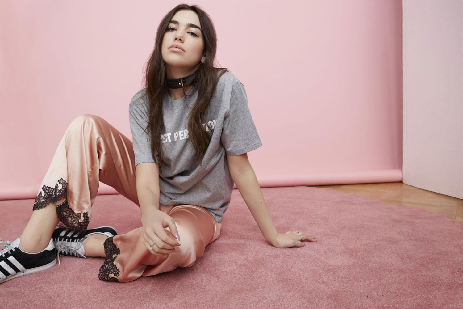 选择来自英国正冉冉升起的流行新星女歌手dua lipa,她正处于逐渐从