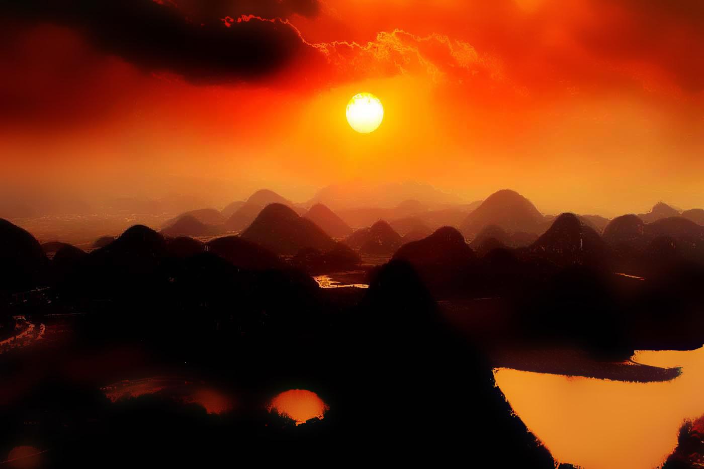 余日畔 秋山巅