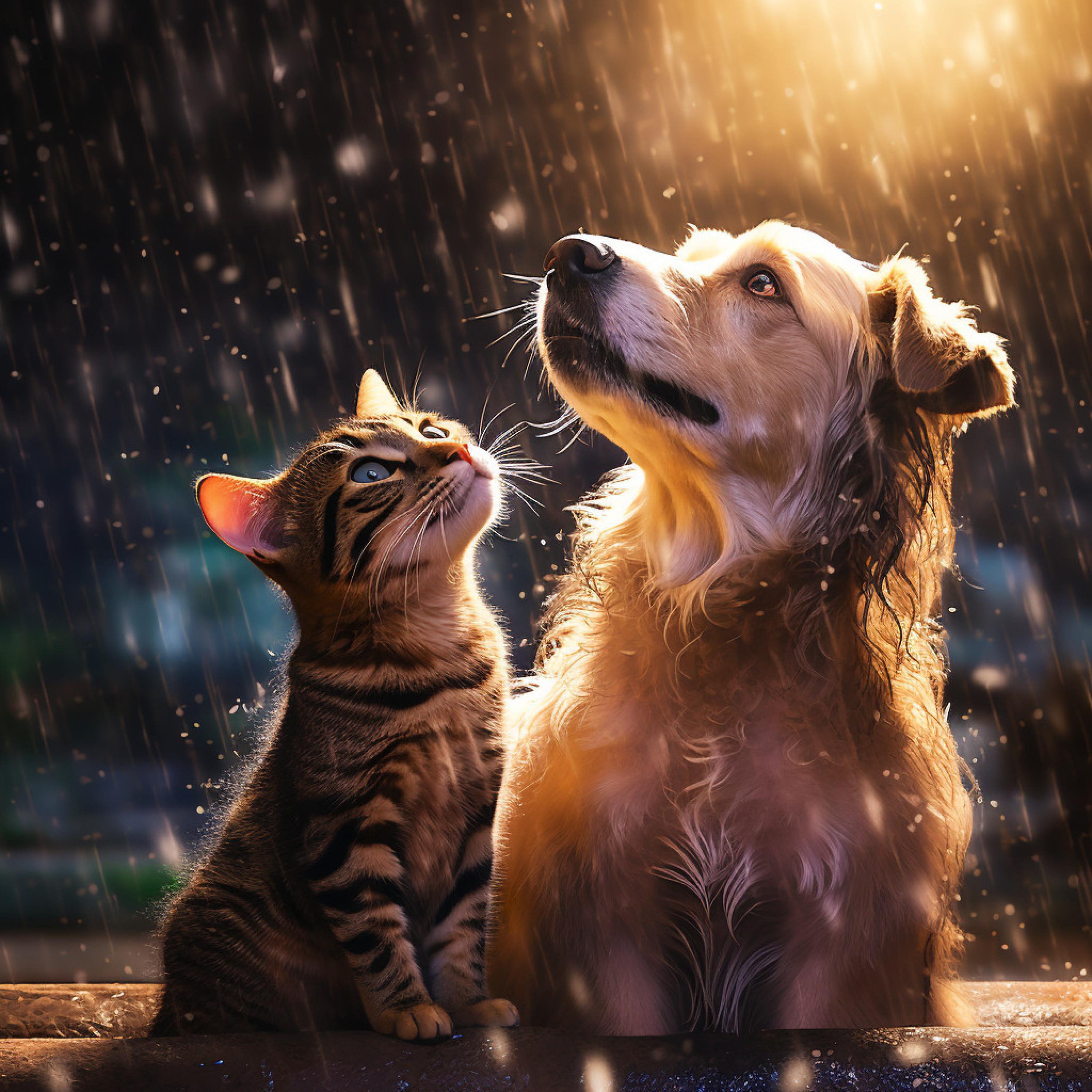 Music for Cats and Dogs - Pets Gaze At Rainy Window