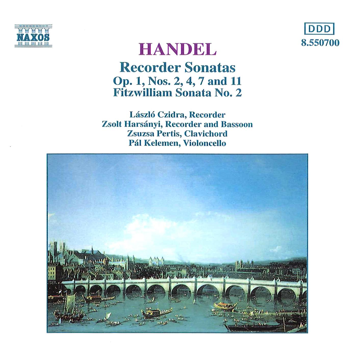 HANDEL: Recorder Sonatas, Op. 1, Nos. 2, 4, 7 and 11