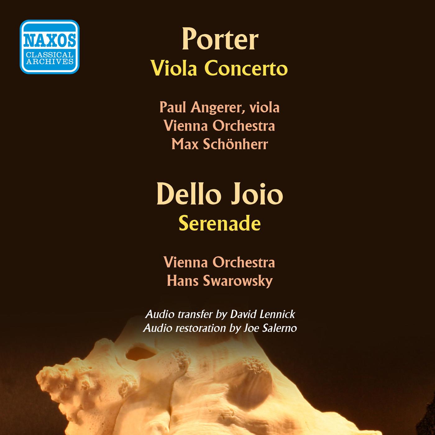 PORTER, Q.: Viola Concerto / DELLO JOIO, N.: Serenade (Angerer, Vienna Orchestra, Schonherr, Swarowsky) (1953)