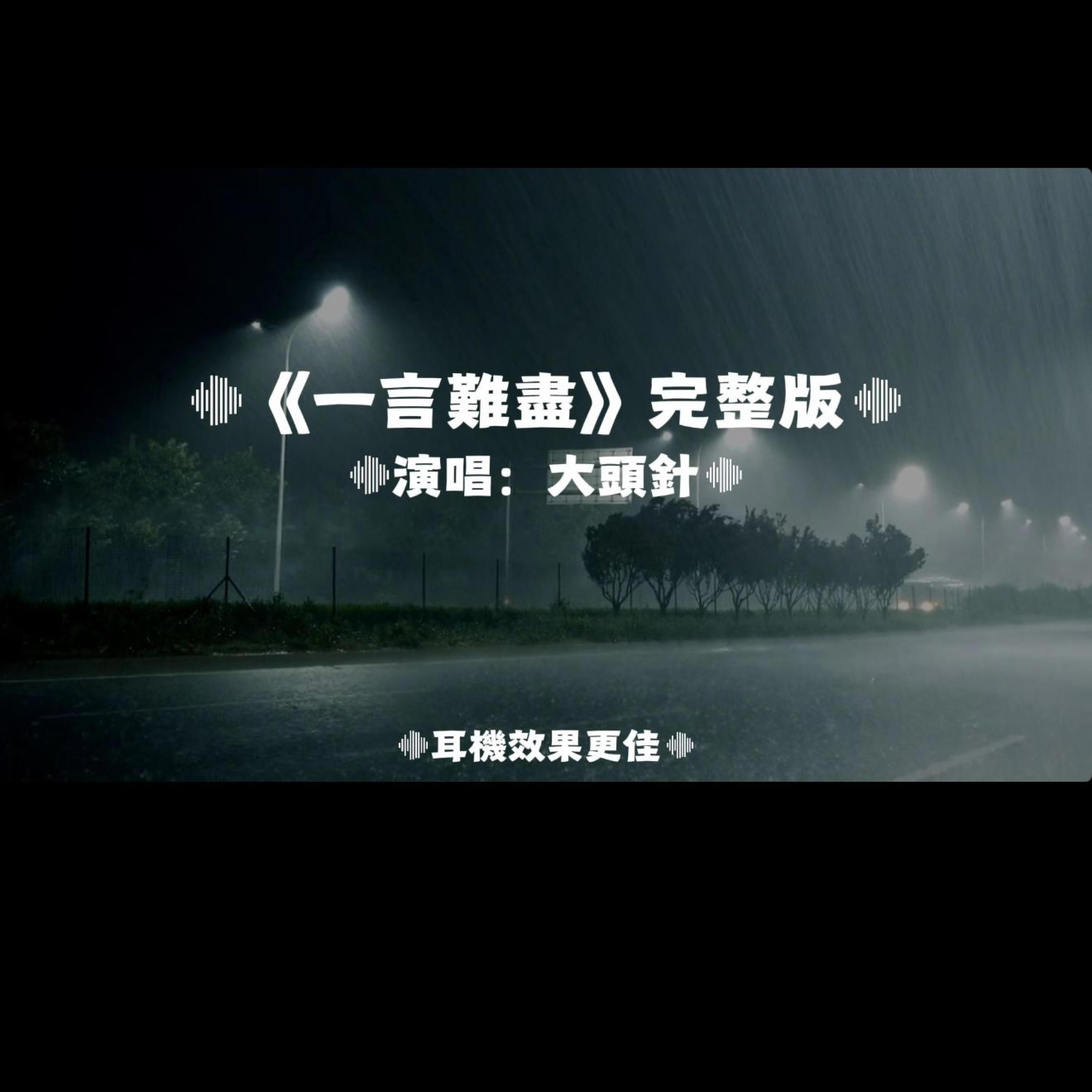 一言難盡/大頭針