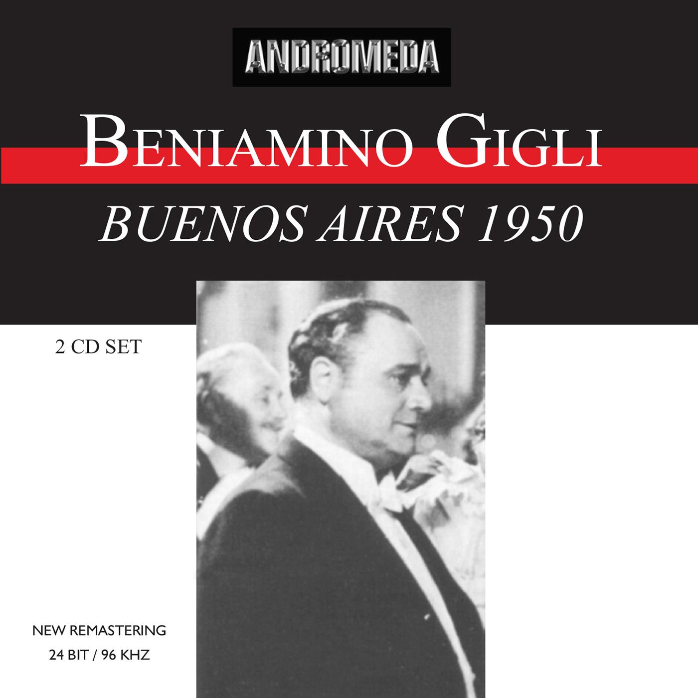 Opera Arias (Tenor): Gigli, Beniamino - GLUCK, C.W. / VERDI, G. / PUCCINI, G. / LEONCAVALLO, R. / GIORDANO, U. / CILEA, F. (1950)