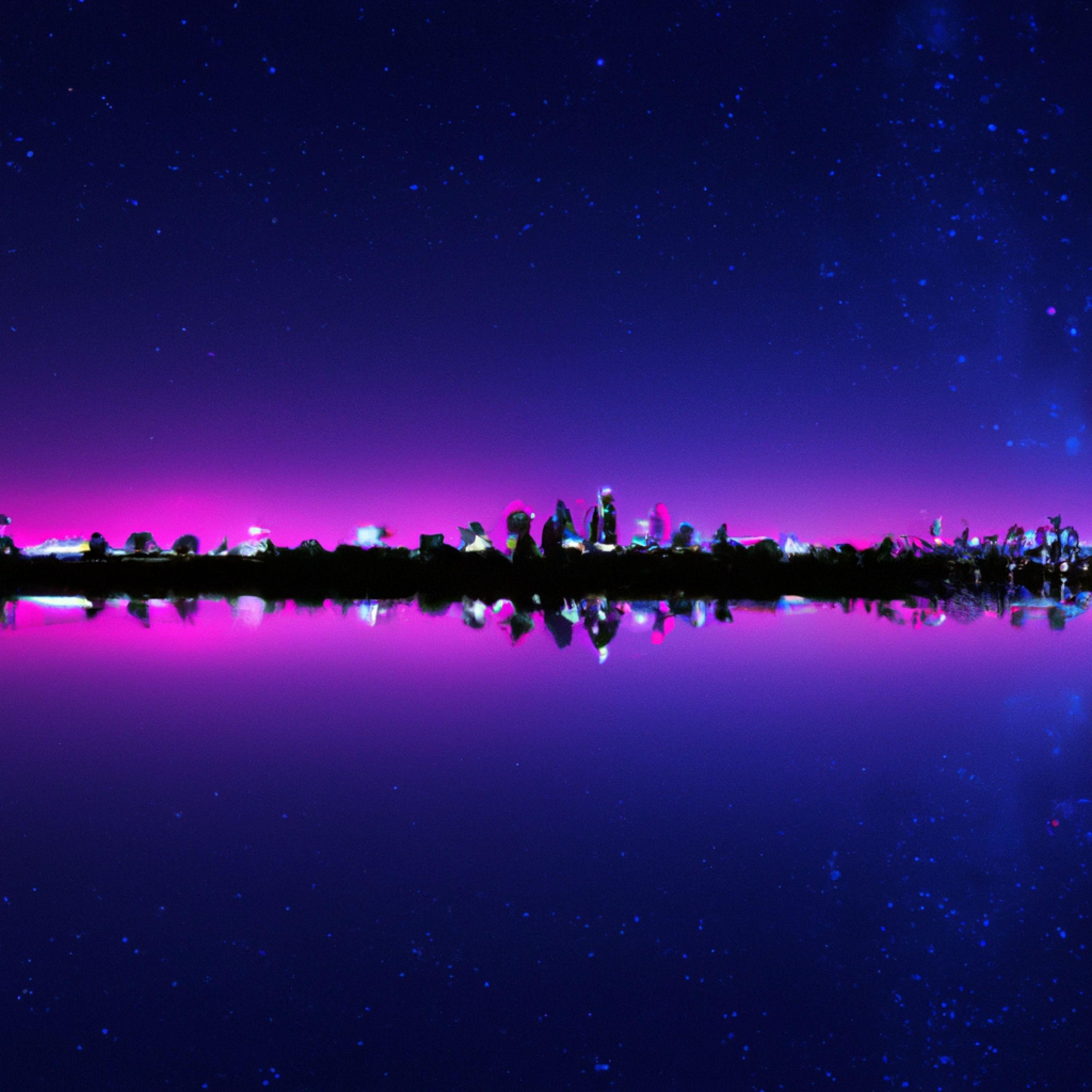 Dreamy Neon Reflections